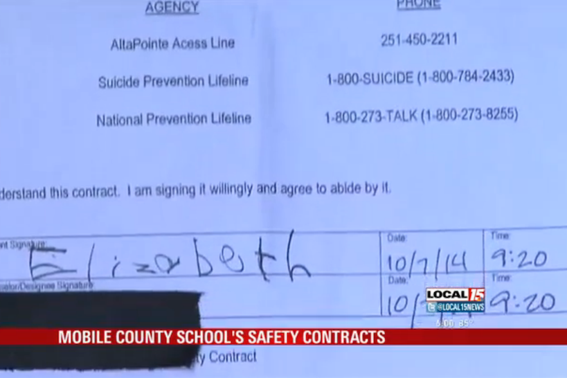 Alabama school makes 5-year old sign ‘Safety Contract’