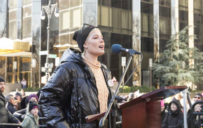 Halsey inspires with Women’s March poem