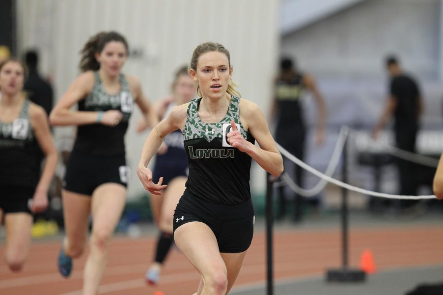 Senna Ohlsson and indoor track team dominate Patriot League Championships