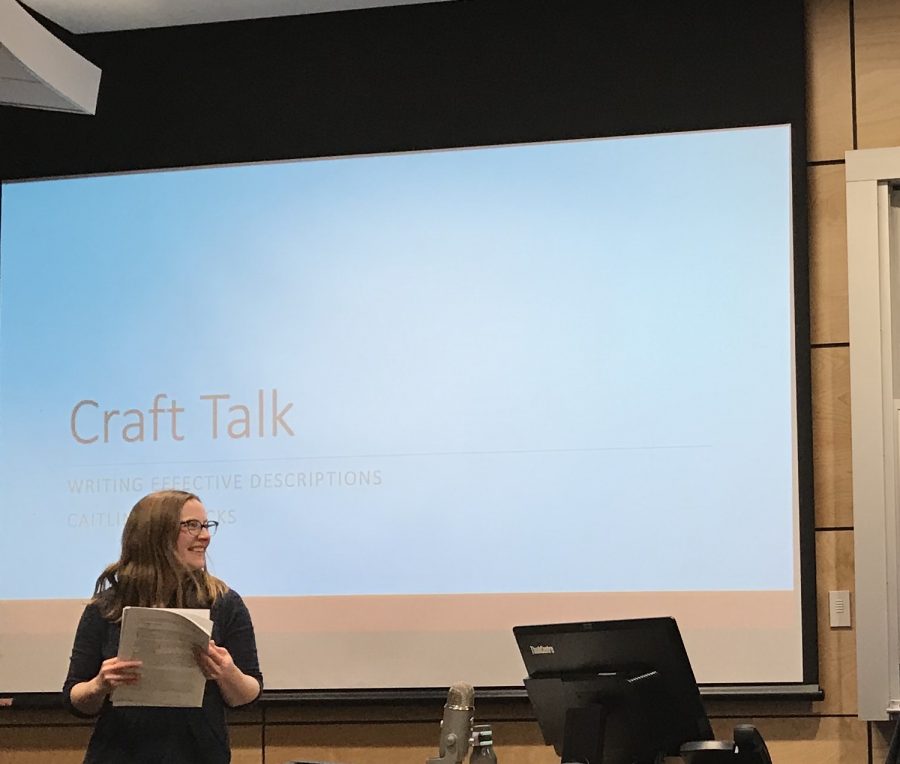 Spring semester Writers at Work series kicks off with Caitlin Horrocks’ “craft talk”