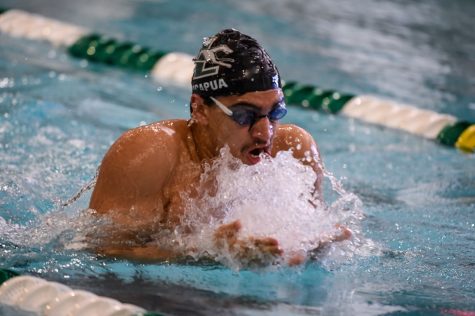 Men’s swimming and diving team tops Bucknell in dual meet