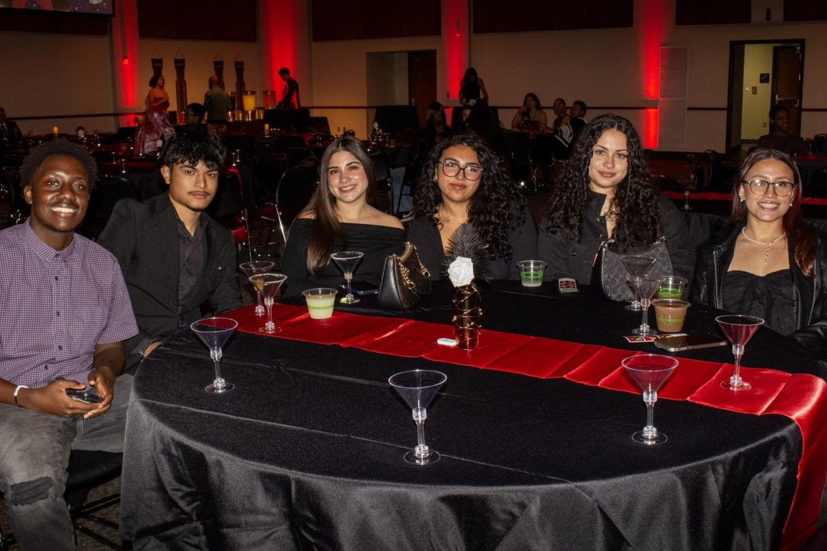 Students attending the event